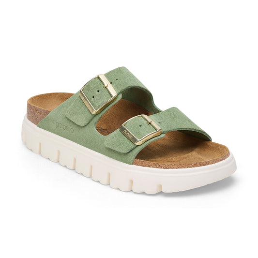 Arizona Chunky Green Tea Suede Leather