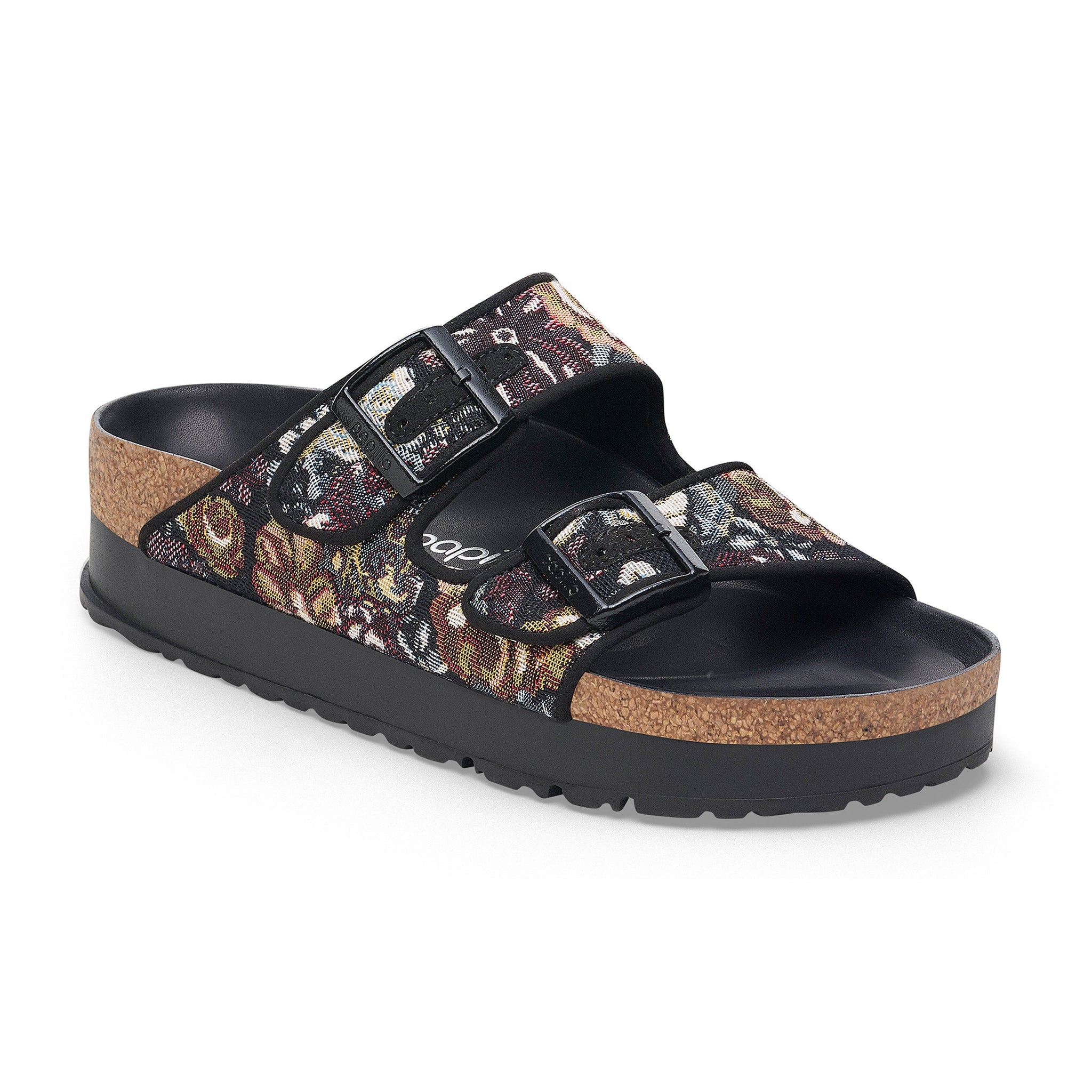 Arizona Platform Brocade Black Microfibre