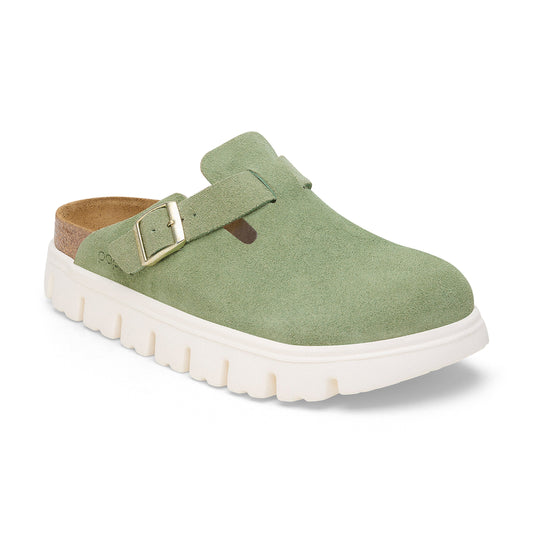 Boston Chunky Green Tea Suede Leather