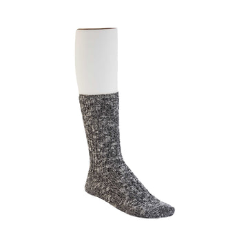 Cotton Slub Sock Black Grey