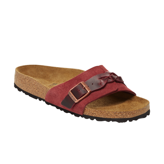 Oita Braided Zinfandel Suede Leather